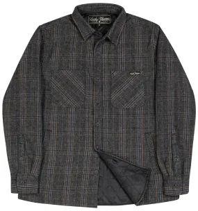 The BRANDO Lined Flannel Shirt-Jacket - GREY/NAVY/BROWN