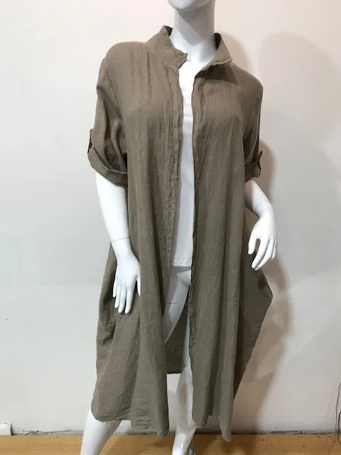 the MAKAUKAU Linen Duster Cardigan