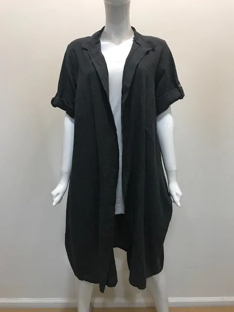 the MAKAUKAU Linen Duster Cardigan