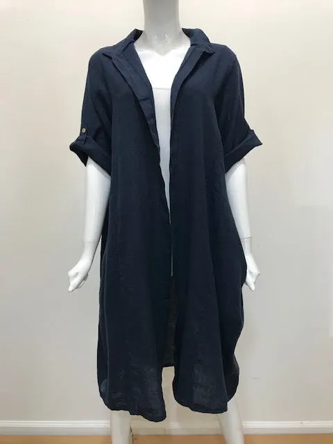 the MAKAUKAU Linen Duster Cardigan