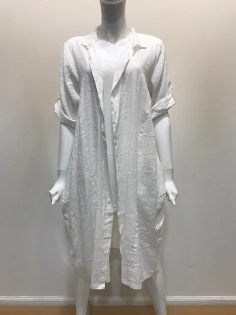 the MAKAUKAU Linen Duster Cardigan