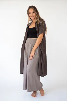 the MAKAUKAU Linen Duster Cardigan