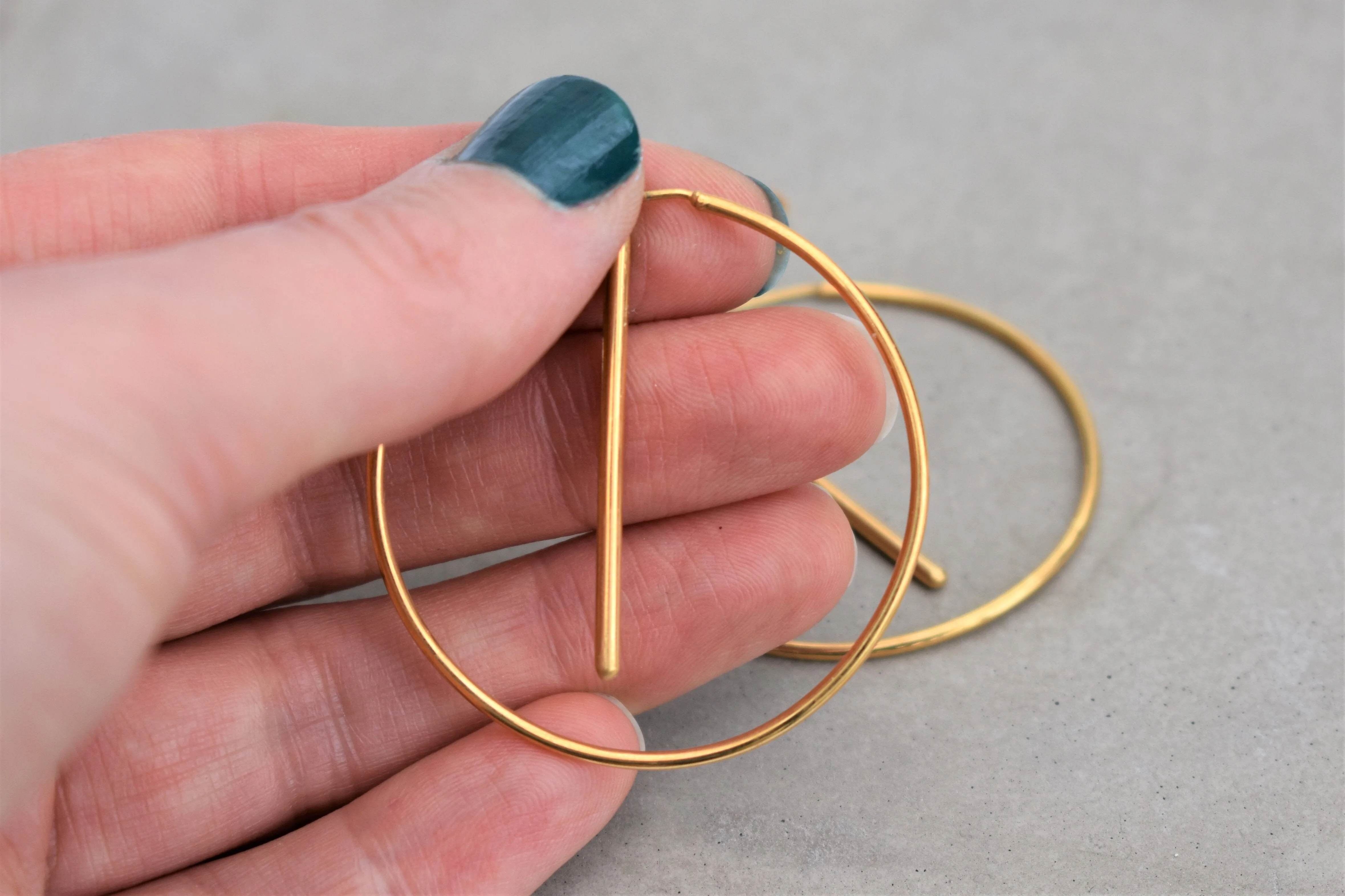 The Most Unlikely Places Small Jacket Hoops in Gold