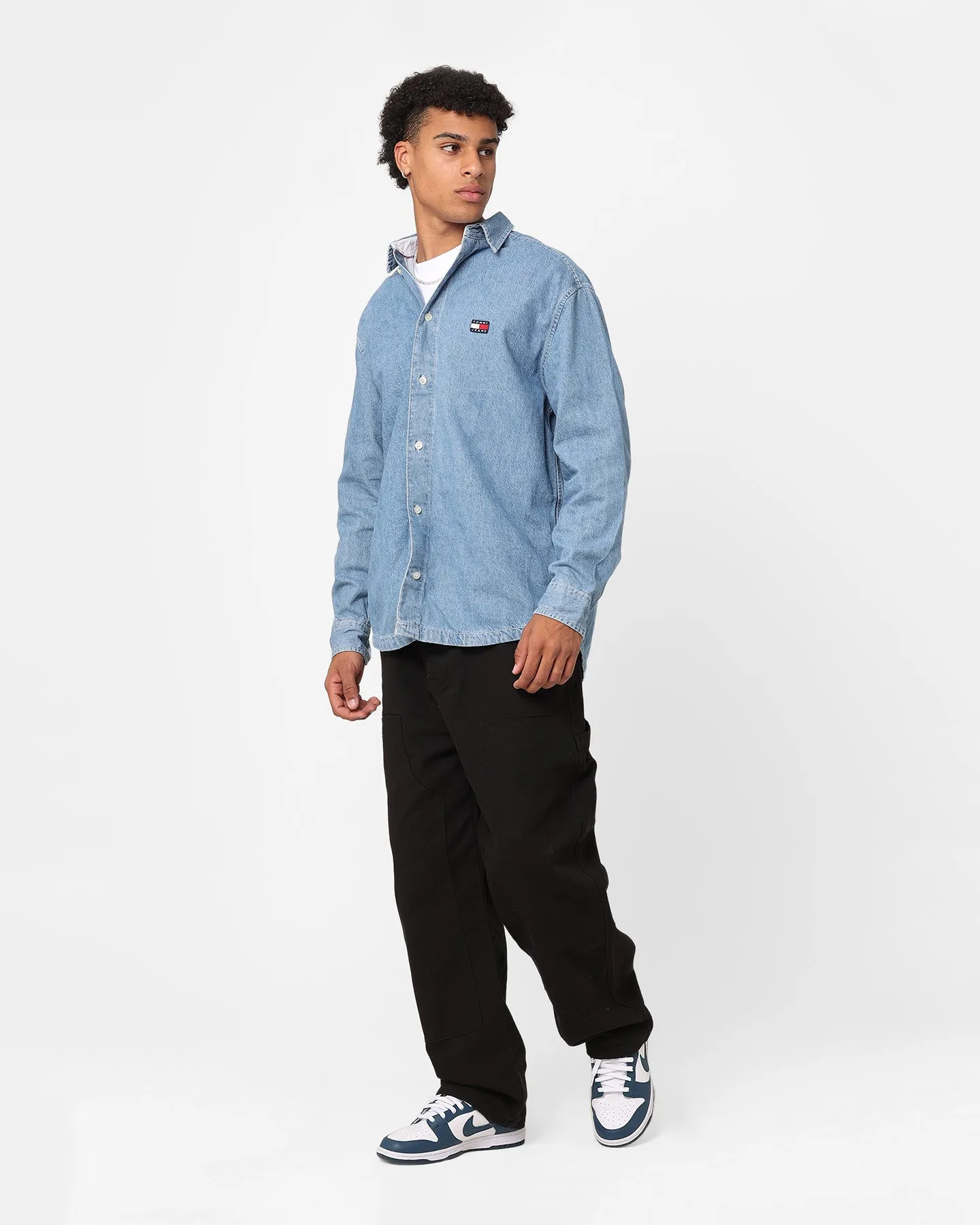 Tommy Jeans Oversized Archive Denim Over Shirt Mid Indigo