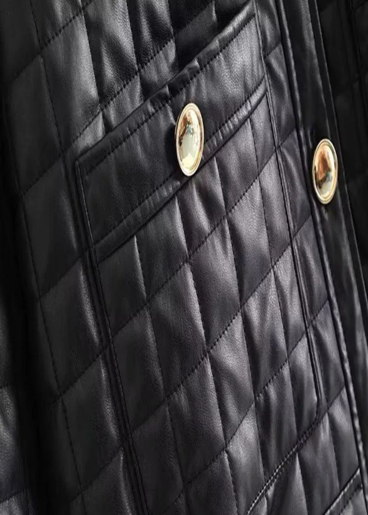 Veronica Faux Leather Quilted Jacket- ***FINAL SALE***