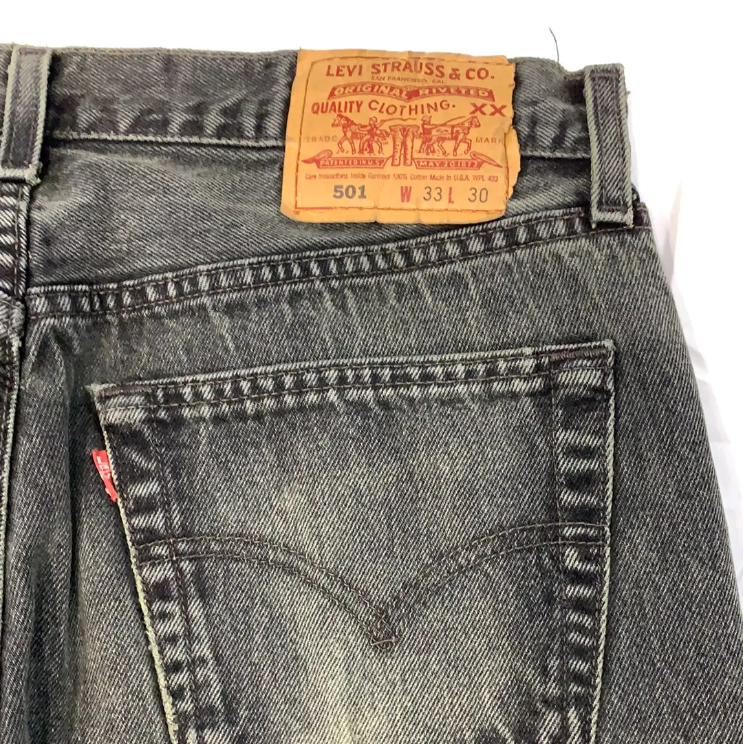 Vintage Levi’s 1980s 501 Black Wash Denim jeans - W33