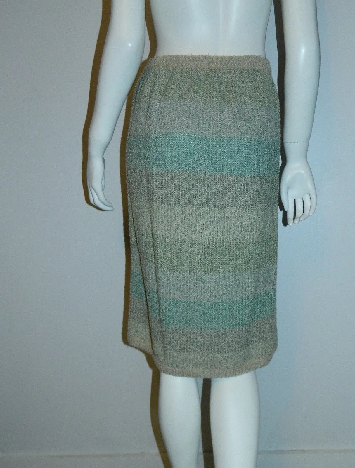 vintage MISSONI knit suit / 1980s pencil skirt sweater cardigan jacket / boucle weave S