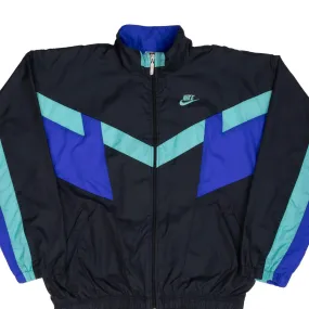 VINTAGE NIKE SWOOSH NEON & BLACK WINDBREAKER JACKET LATE 1980S SIZE XLB