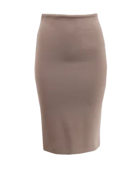 Wool Side Zip Pencil Skirt